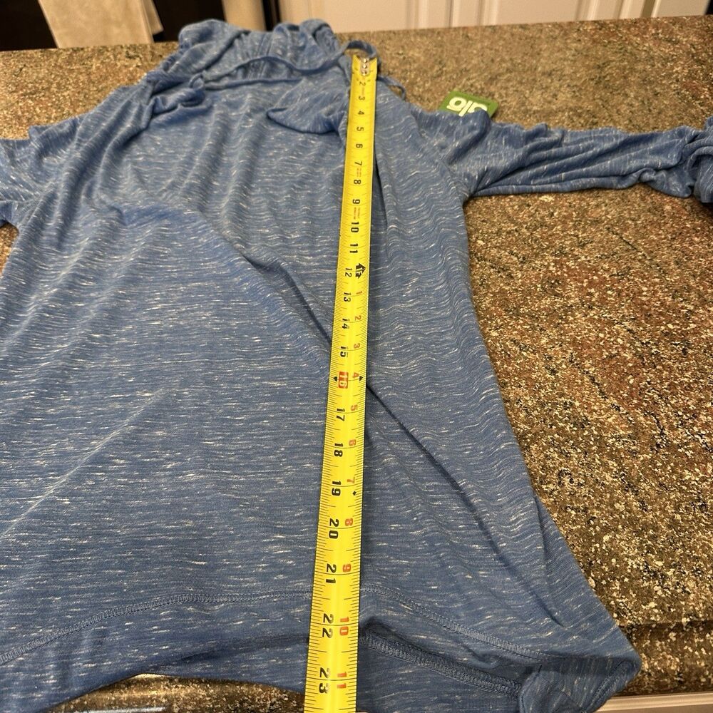 ALO Lightweight Hoodie Yoga Aqua Blue Large Pockets Casual Athleisure  XS‎ / NWT - Picture 8 of 11